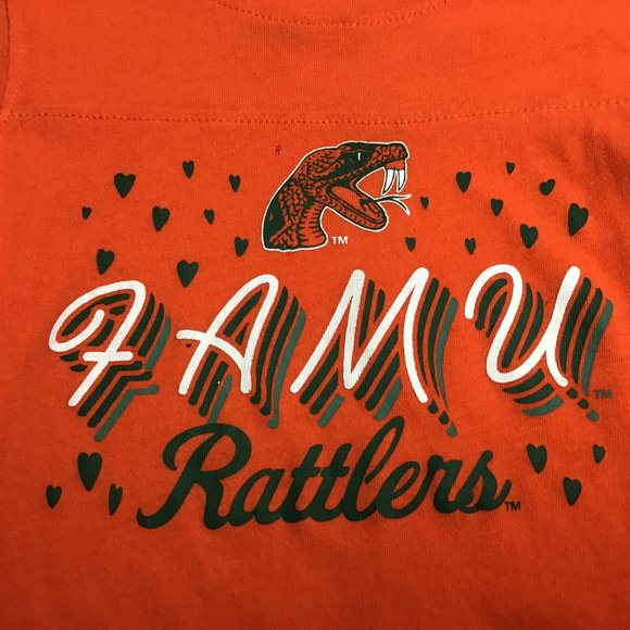 Florida A&M University Girls Orange FAMU Rattlers Short Sleeved Shirt - Picture 2 of 5